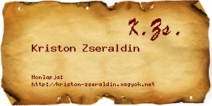 Kriston Zseraldin névjegykártya
